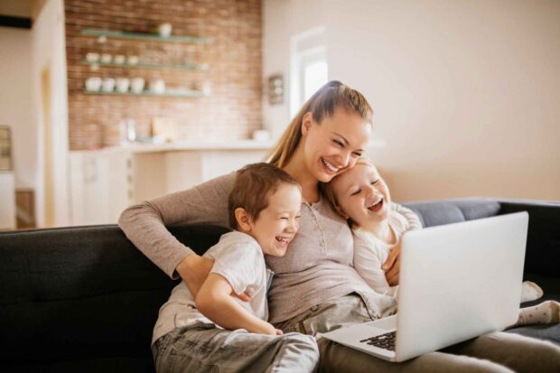 mum-and-kids-happy