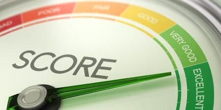 How-to-improve-your-credit-score-after-an-IVA_-feature credit score dial pointing to Excellent